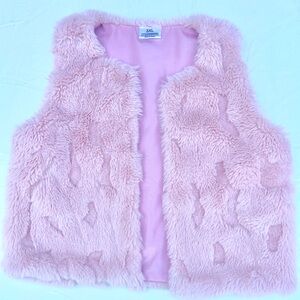 Sparkle in Pink Blush Faux Fur Vest 8/9 yrs old